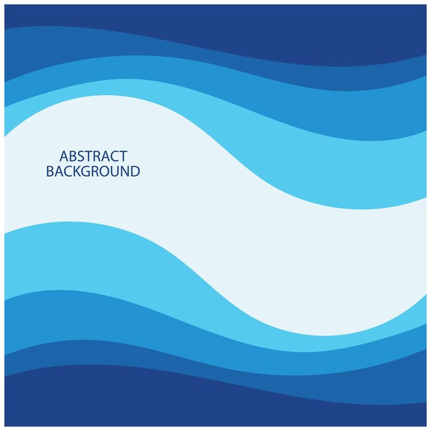 Ilustración de stock de diseño plano de fondo abstracto de vector de onda azul