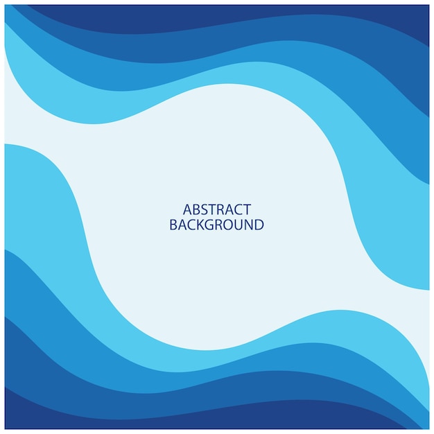 Ilustración de stock de diseño plano de fondo abstracto de vector de onda azul