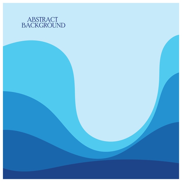 Ilustración de stock de diseño plano de fondo abstracto de vector de onda azul