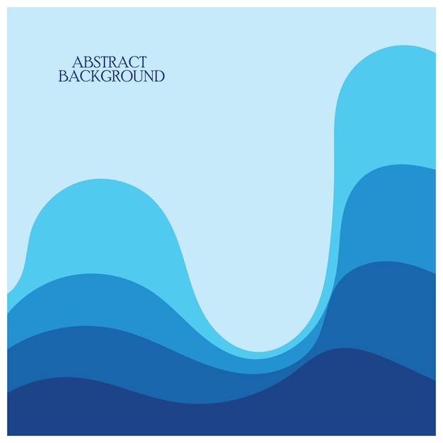 Ilustración de stock de diseño plano de fondo abstracto de vector de onda azul