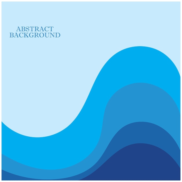 Ilustración de stock de diseño plano de fondo abstracto de vector de onda azul