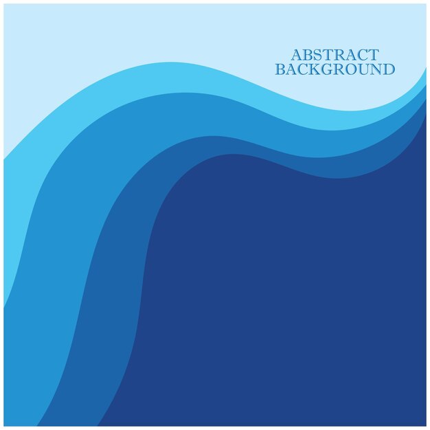 Ilustración de stock de diseño plano de fondo abstracto de vector de onda azul