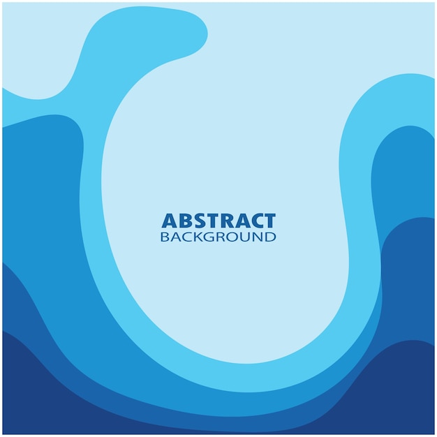 Ilustración de stock de diseño plano de fondo abstracto de vector de onda azul