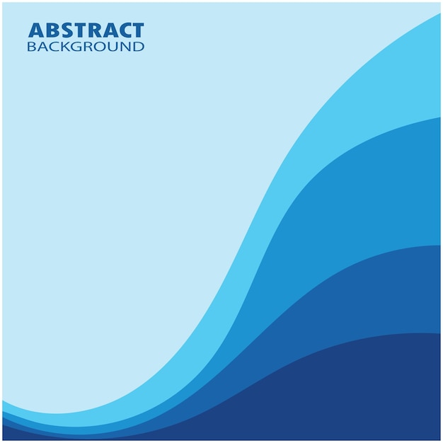 Ilustración de stock de diseño plano de fondo abstracto de vector de onda azul