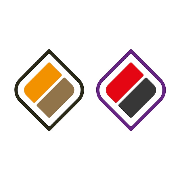 Ilustración de stock rectángulo cuadrado diseño de logotipo flecha simple diseño de Logotipo Vector libre