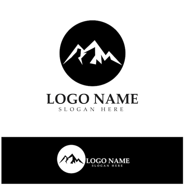 Ilustración de stock de Sun Mountain Logo Icon Design
