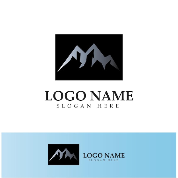 Ilustración de stock de sun mountain logo icon design