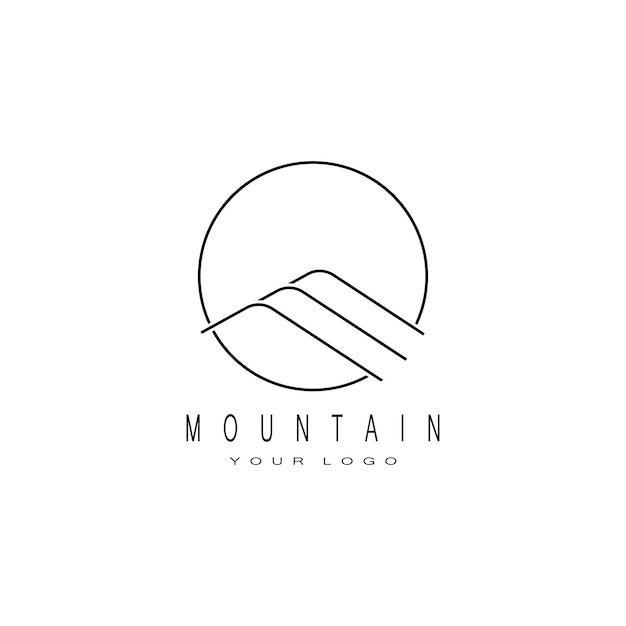 Ilustración de stock de Sun Mountain Logo Icon Design