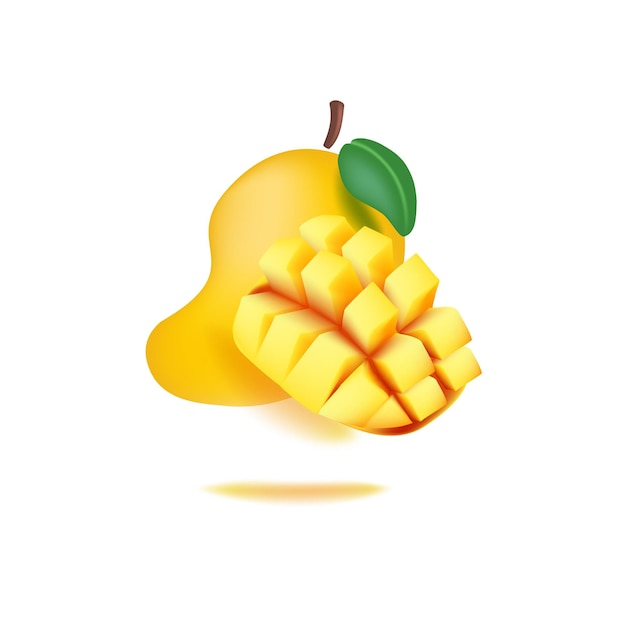 Vector ilustración suave del icono de mango 3d