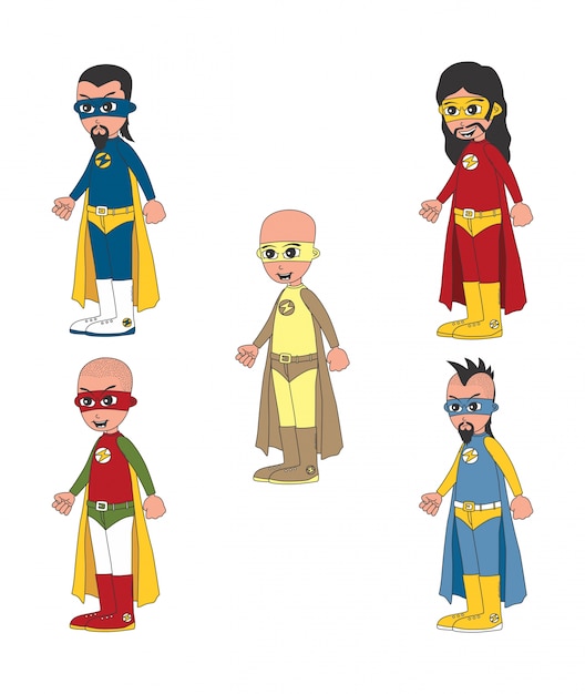 Ilustración de superhéroe cartoon theme vector graphic art