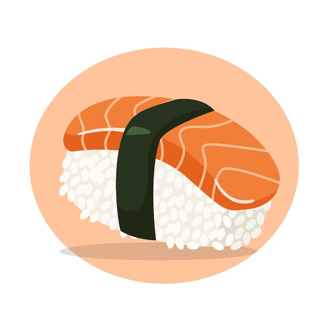 Ilustración de sushi comida japonesa