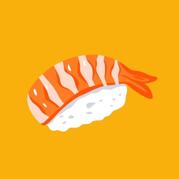 Ilustración de sushi plano minimalista