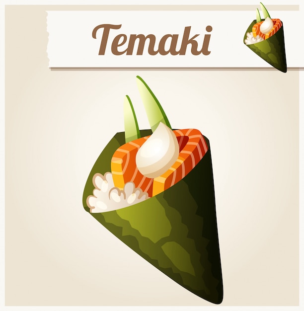 Ilustración de sushi temakii