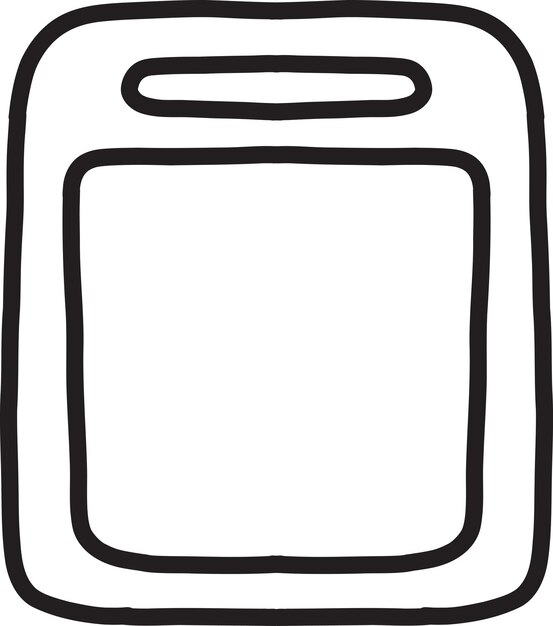 Ilustración de tabla de cortar de madera dibujada a mano