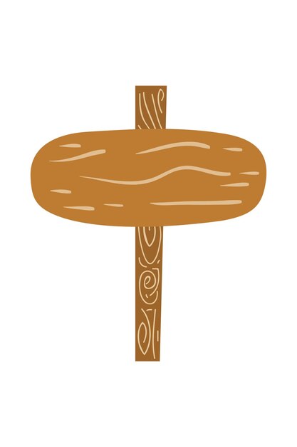 Vector ilustración de tablero de letrero de madera punteros de madera de dibujos animados signo de flechas de palo de puntero de madera