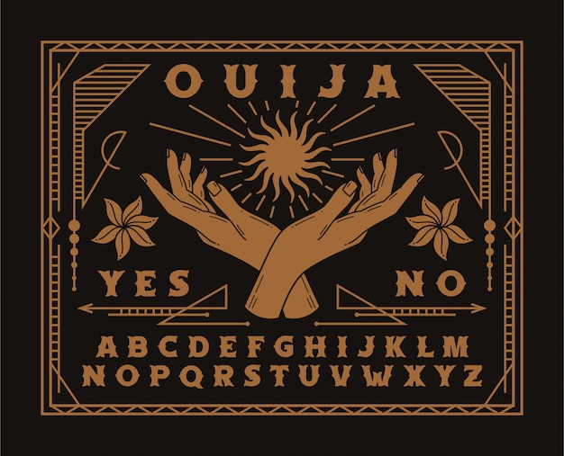 Ilustración de tablero de ouija