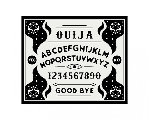 Ilustración de tablero de ouija