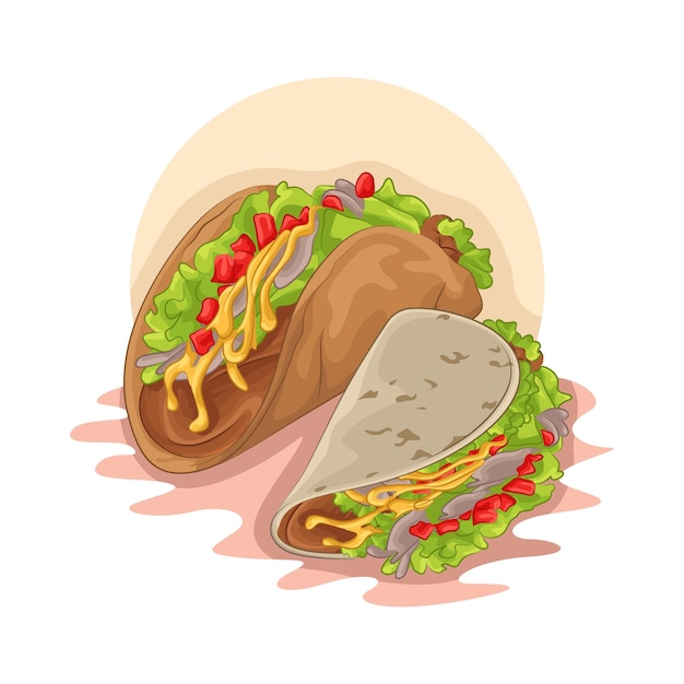 Ilustración de los tacos