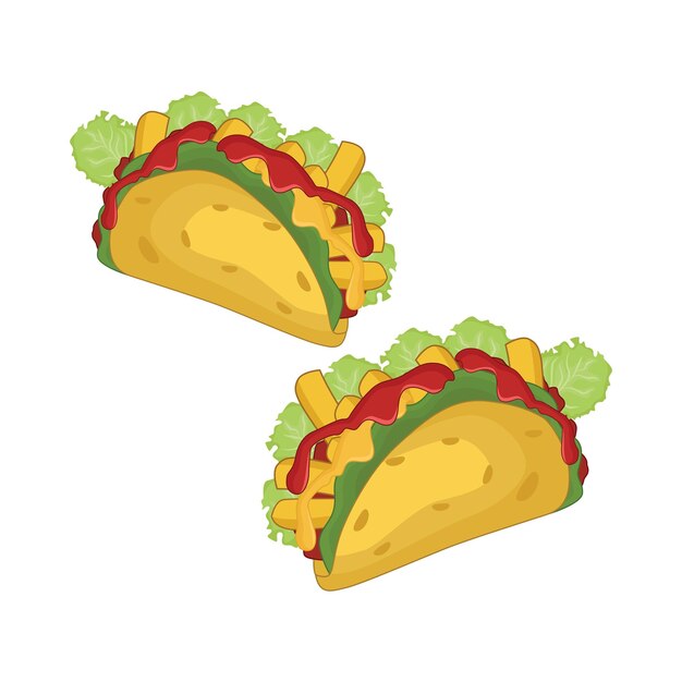 Ilustración de los tacos