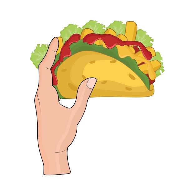 Vector ilustración de los tacos