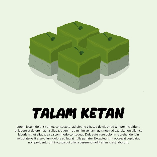 Ilustración de talam ketan