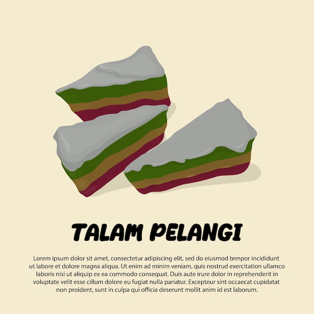 Vector ilustración de talam pelangi