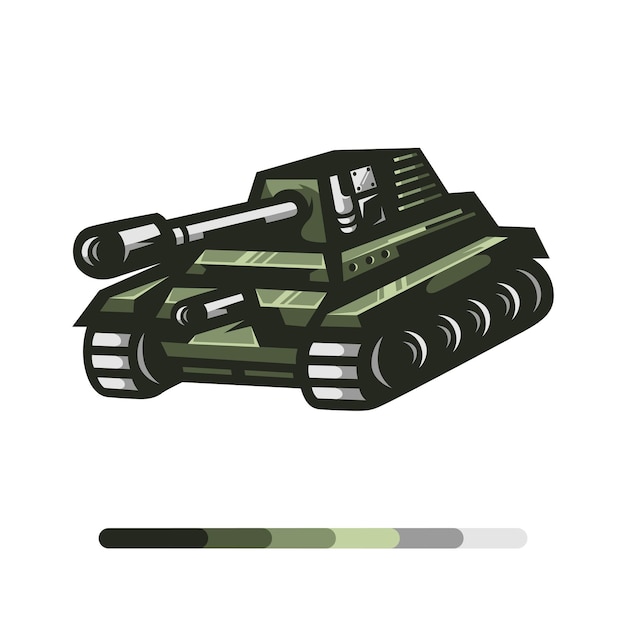 Vector ilustración del tanque del ejército