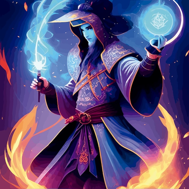 Ilustración taoísta magia aisan