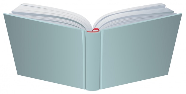Ilustración de tapa dura de libro abierto