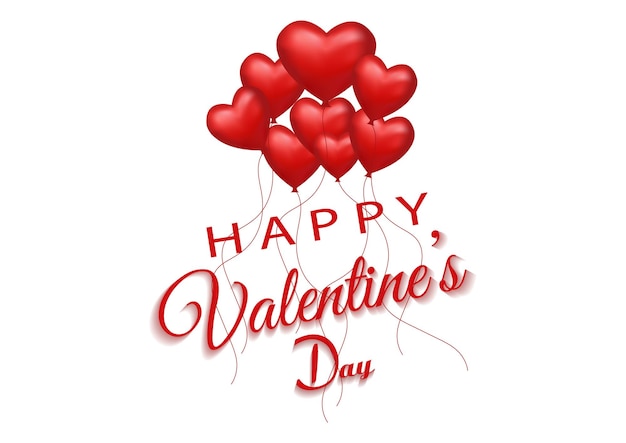 Ilustración de tarjeta de feliz día de San Valentín con elementos de San Valentín como regalos y corazones