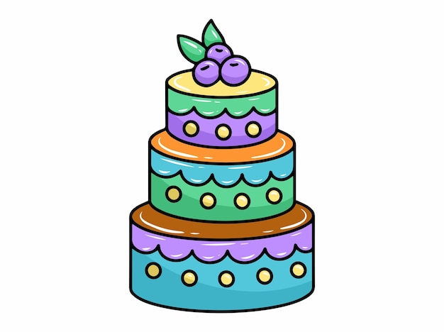 Ilustración de tarta de cumpleaños