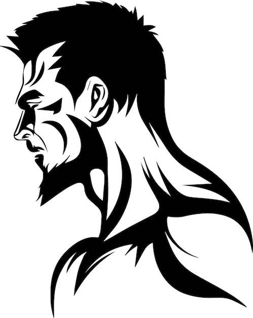 Ilustración de tatuaje de hombre fuerte 2
