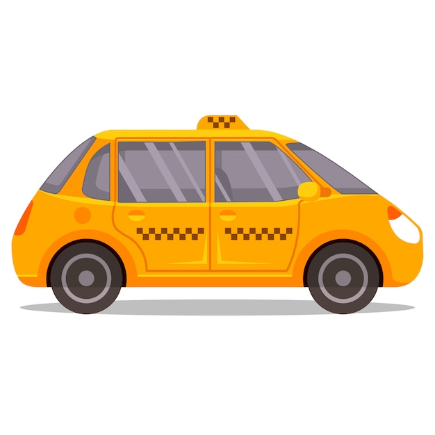 Ilustración de taxi amarillo