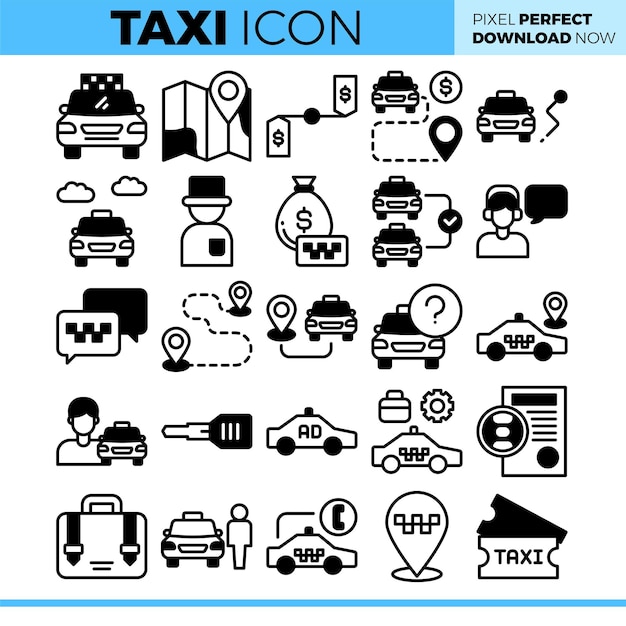 Vector ilustración de un taxi