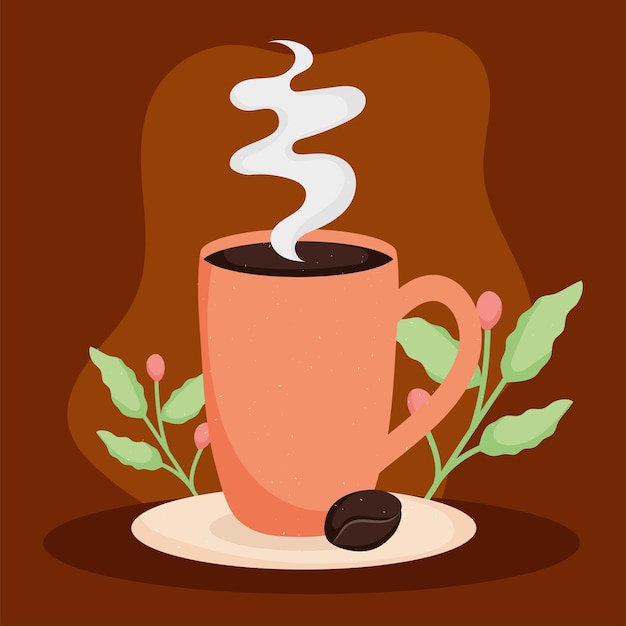 Ilustración de taza de café caliente