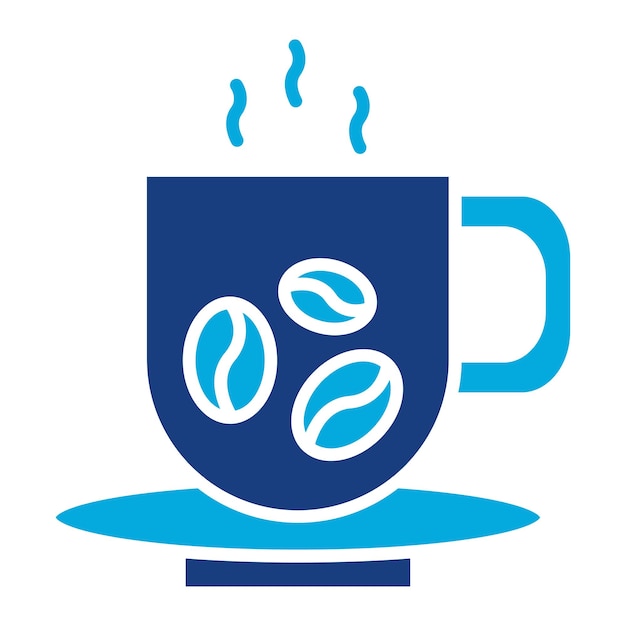 Ilustración de la taza de café Duotone
