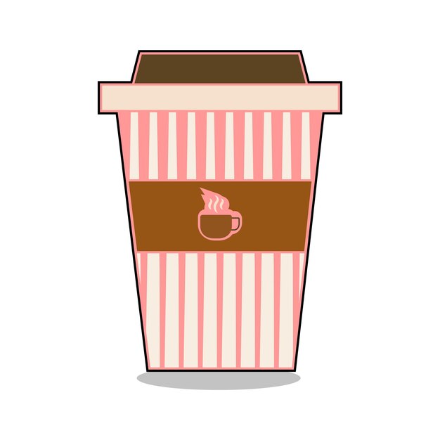 Ilustración de la taza de café para llevar