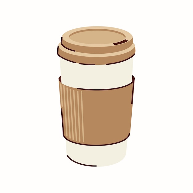 Ilustración de taza de café de papel