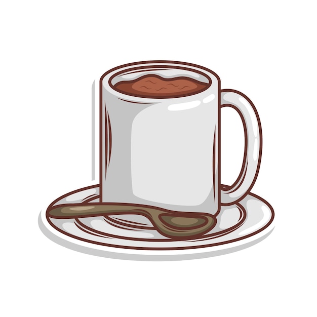 Ilustración de una taza de café