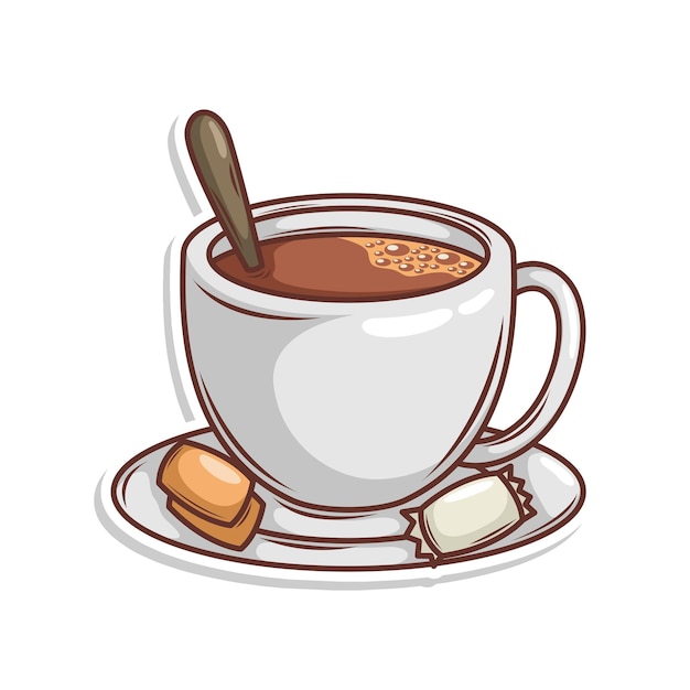 Ilustración de una taza de café