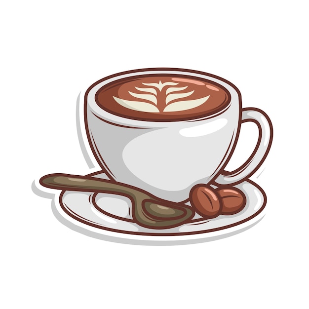 Ilustración de una taza de café