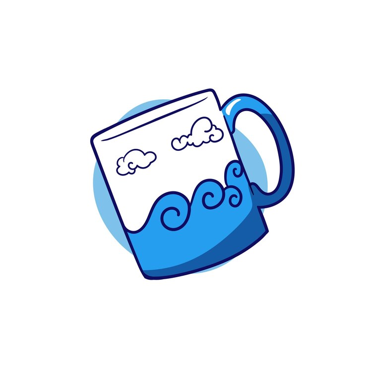 Vector ilustración de una taza linda