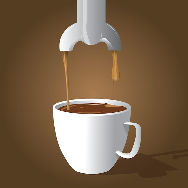 Vector ilustración de tazas de café