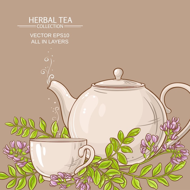 Ilustración de té de astrágalo