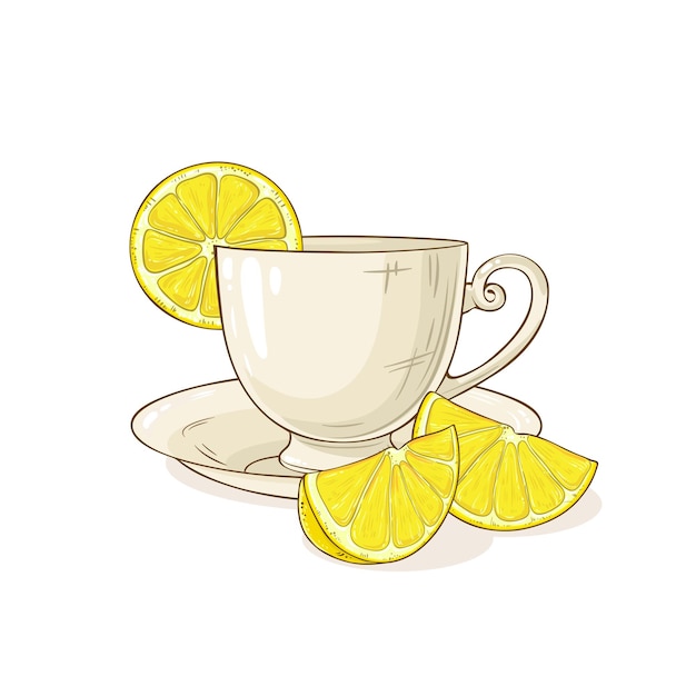 Ilustración del té de limón