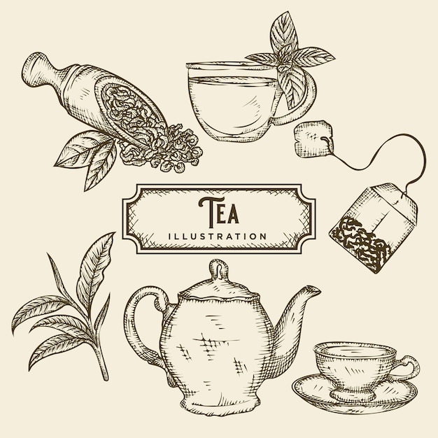 Ilustración de té