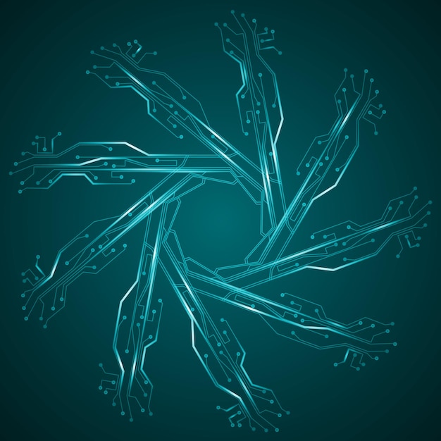 Ilustración de la tecnología abstracta de fondo de la placa de circuitos