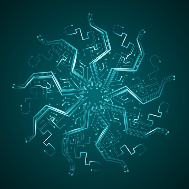 Ilustración de la tecnología abstracta de fondo de la placa de circuitos