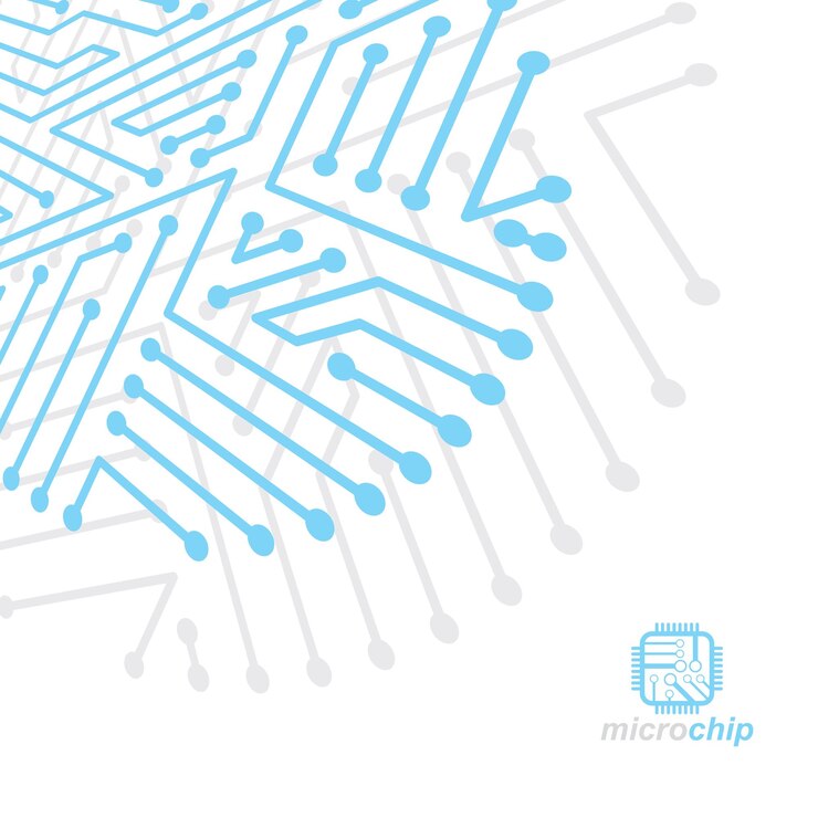 Vector ilustración de tecnología abstracta vectorial con placa de circuito. esquema digital de alta tecnología de dispositivos electrónicos. fondo abstracto de microchip de tecnología