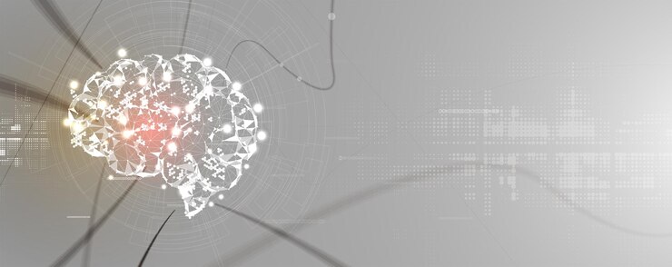 Vector ilustración de tecnología conceptual de inteligencia artificial